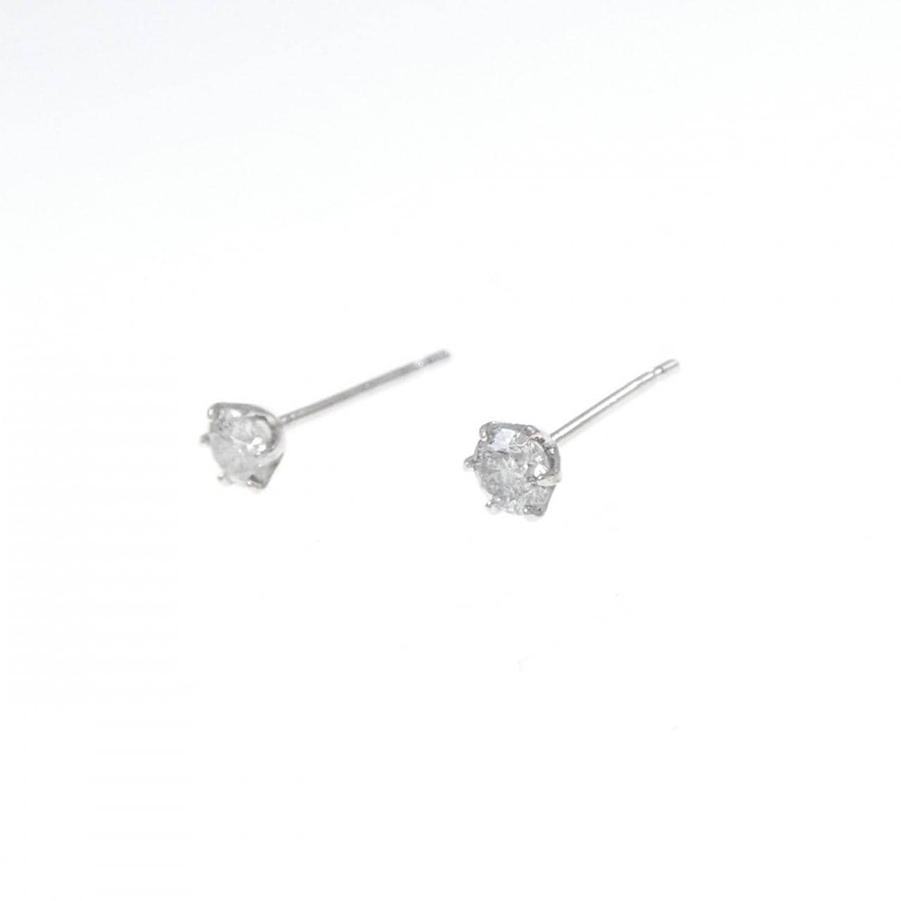 PT900 ソリティア ダイヤモンド ピアス 0.2CT