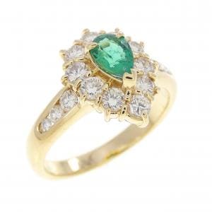 K18YG エメラルド リング 0.361CT