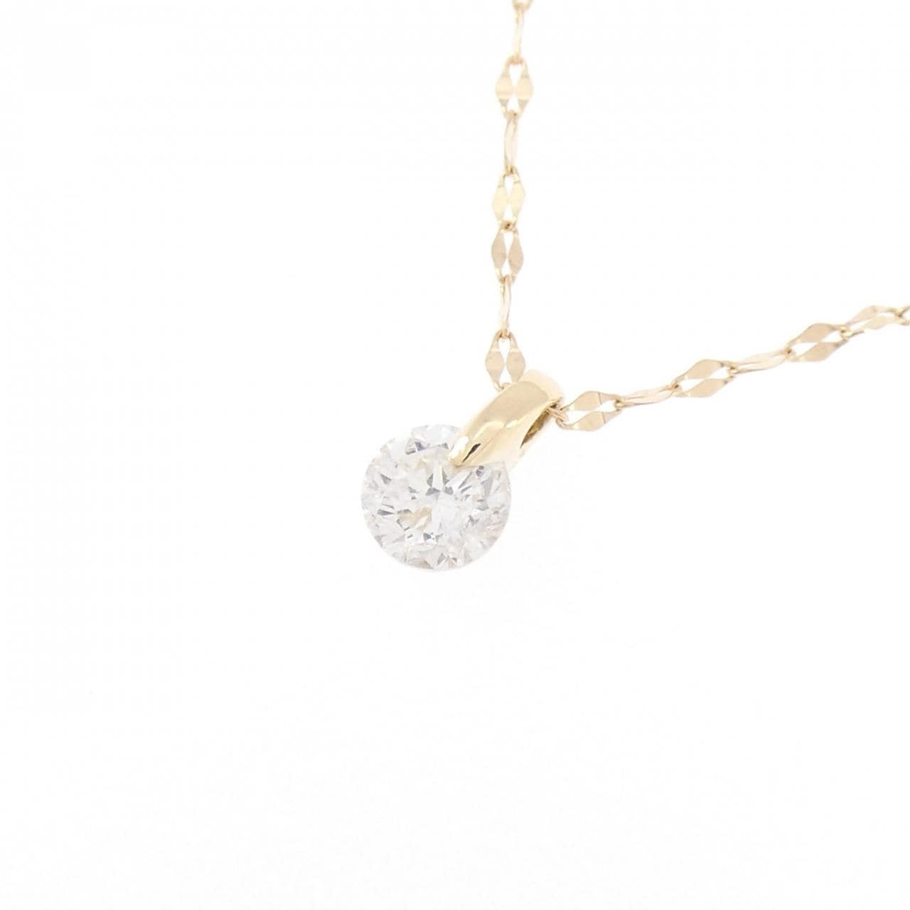 K18YG ソリティア ダイヤモンド ネックレス 0.31CT