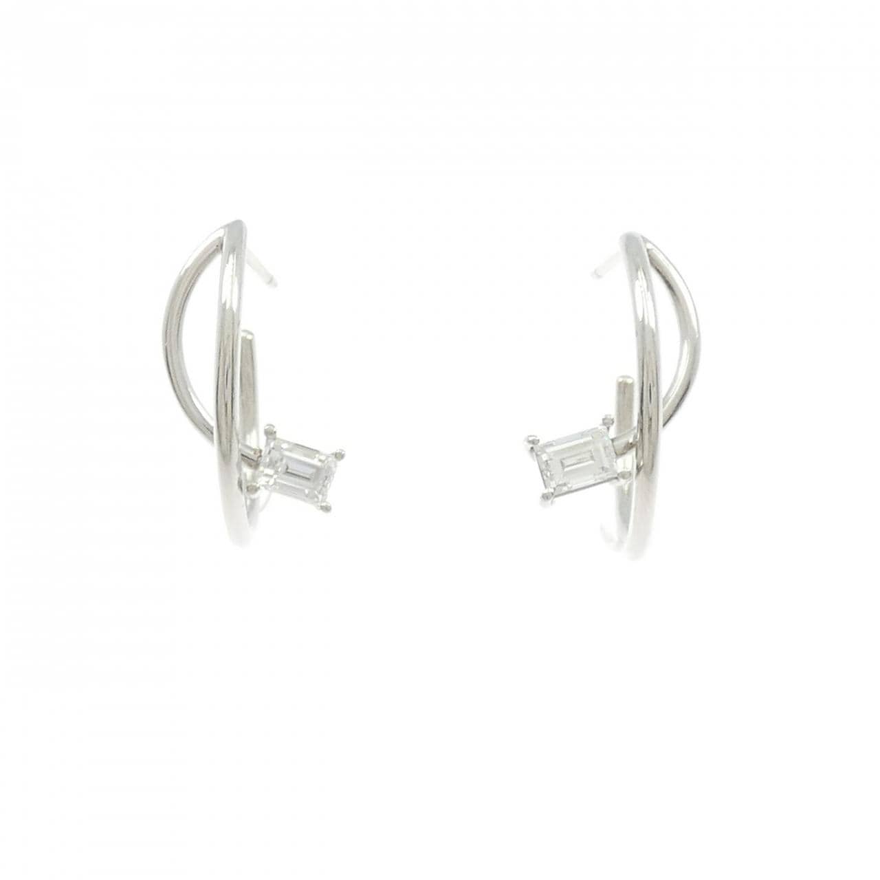 PT900 ダイヤモンド ピアス 0.56CT