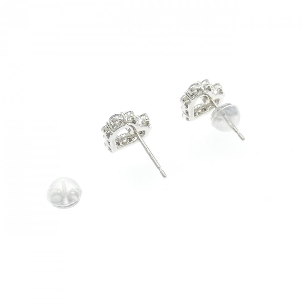 PT900 ハート ダイヤモンド ピアス 0.82CT