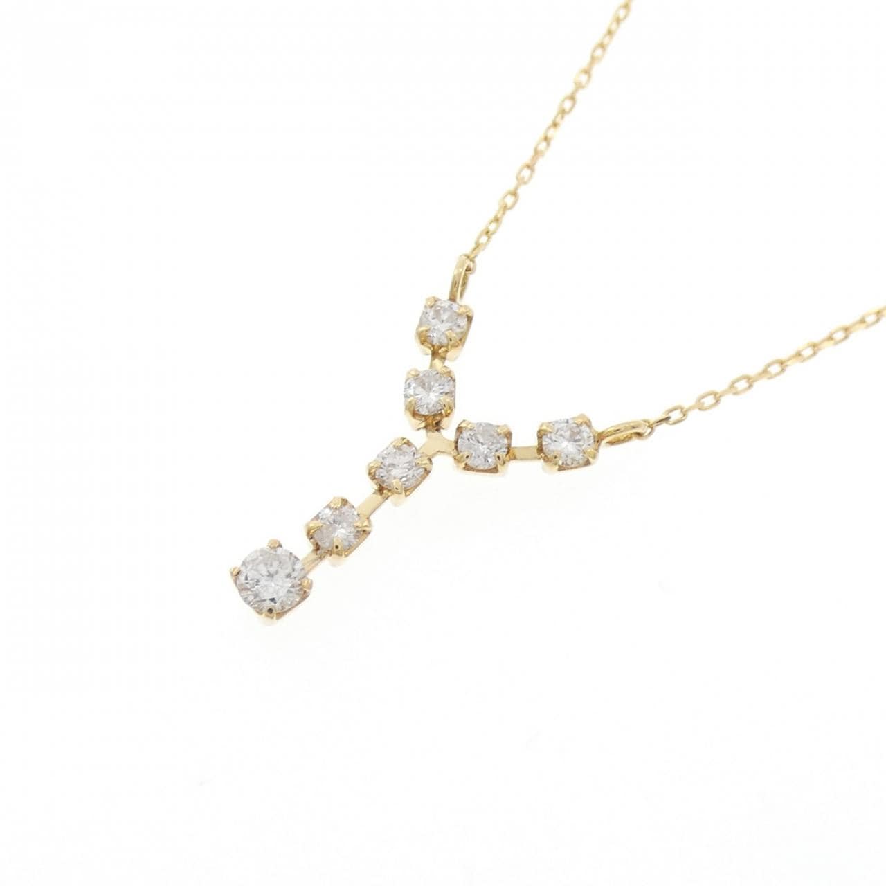 K18YG ダイヤモンド ネックレス 0.21CT