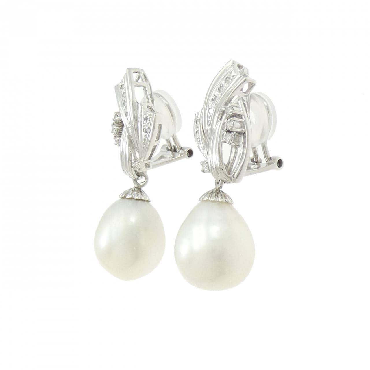 PT900/K14WG 白蝶パール イヤリング