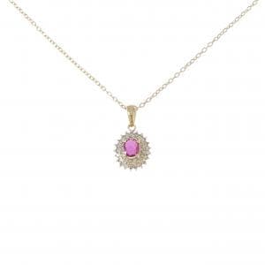 K18YG ルビー ネックレス 0.40CT