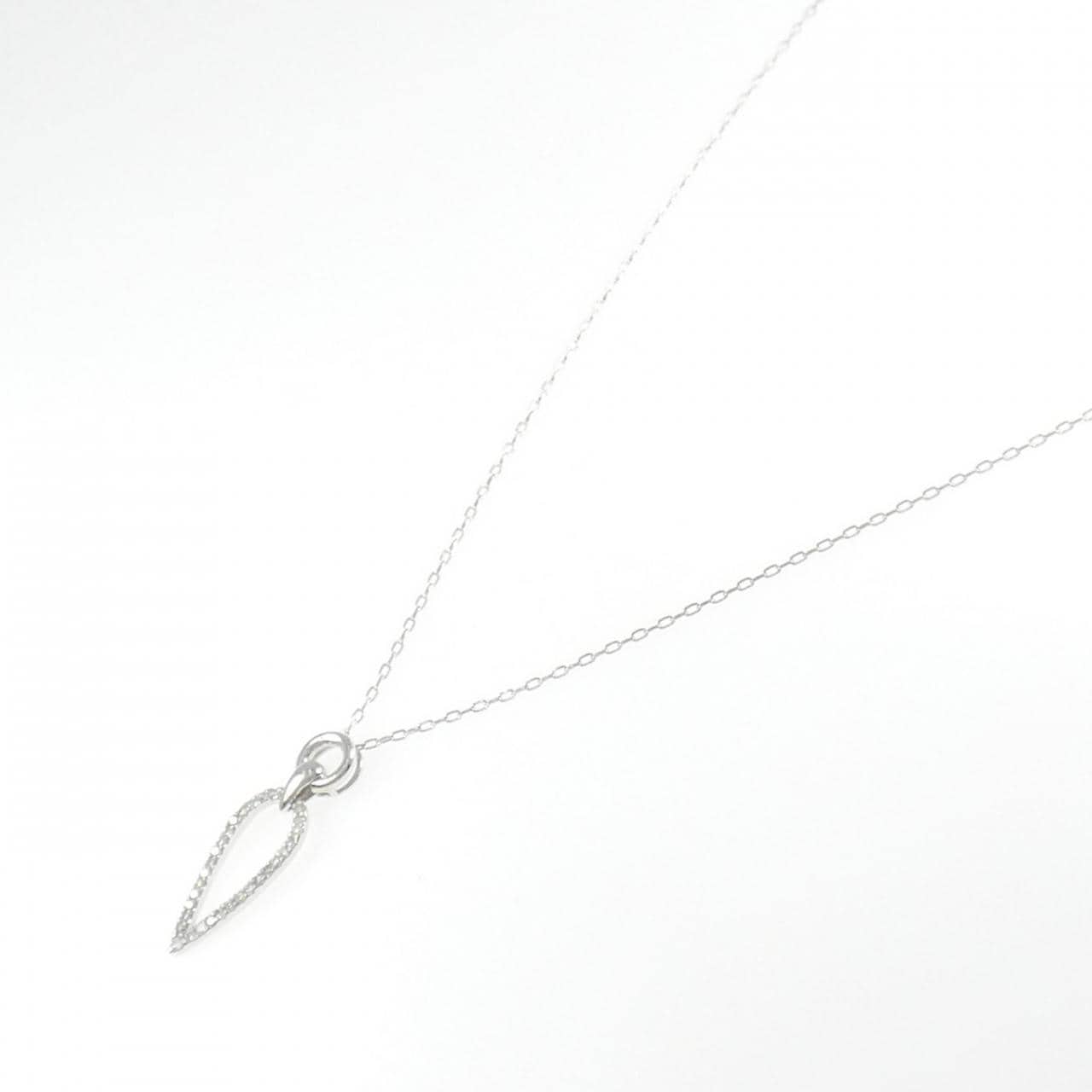 K10WG ダイヤモンド ネックレス 0.18CT