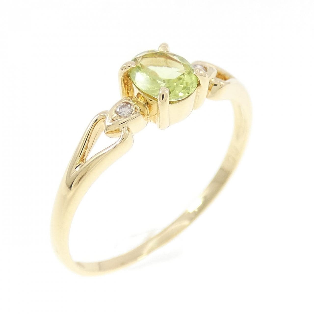 K18YG ペリドット リング