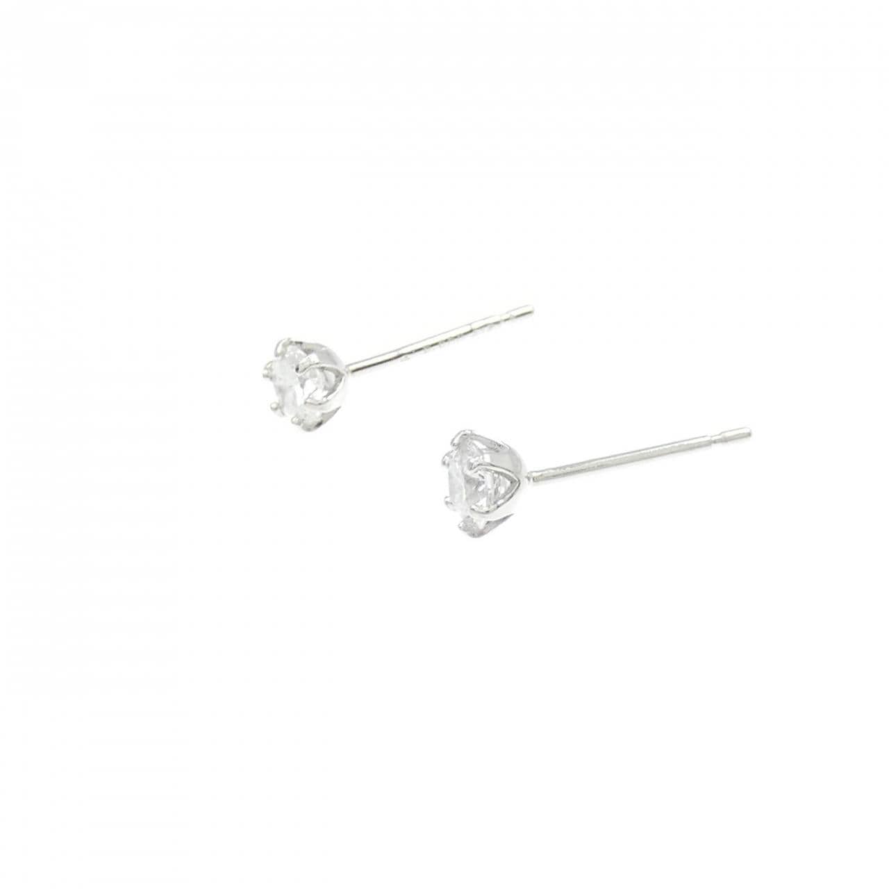 PT900 ソリティア ダイヤモンド ピアス 0.30CT