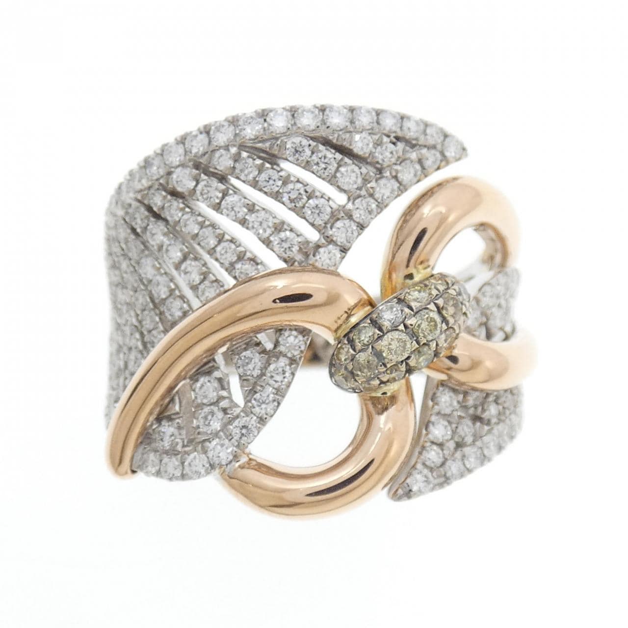 750スリーカラー ダイヤモンド リング 0.13CT