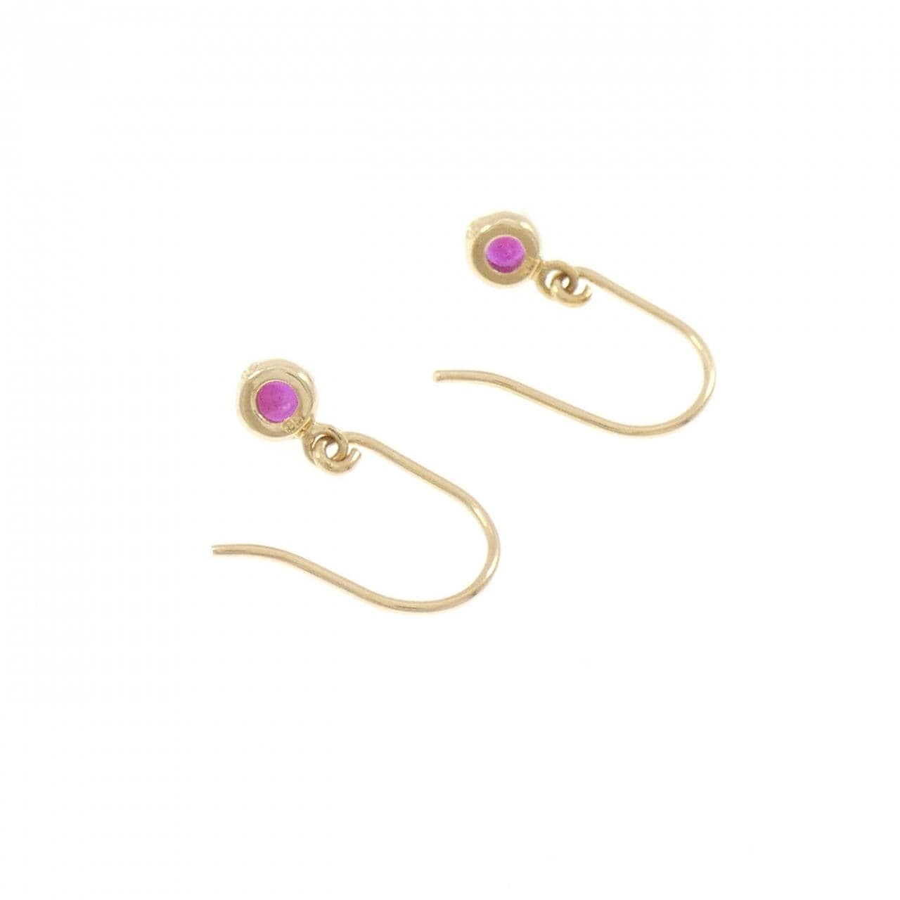 K18YG ルビー ピアス