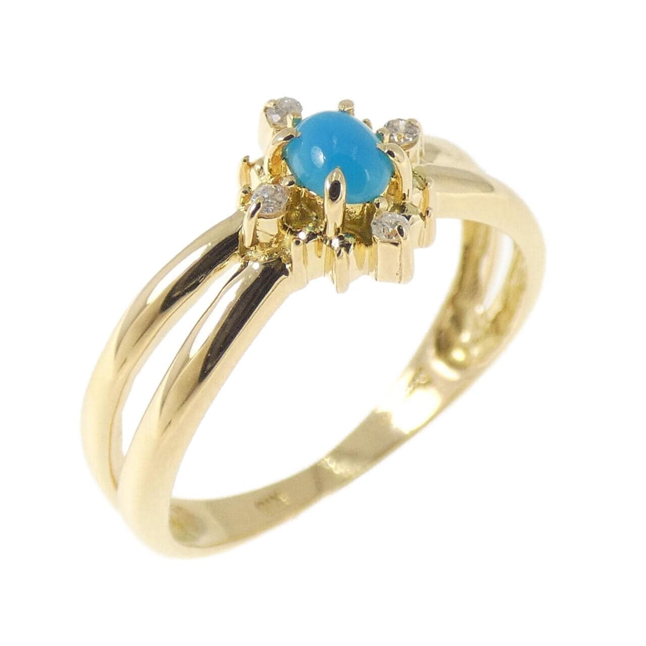 K18YG ターコイズ リング