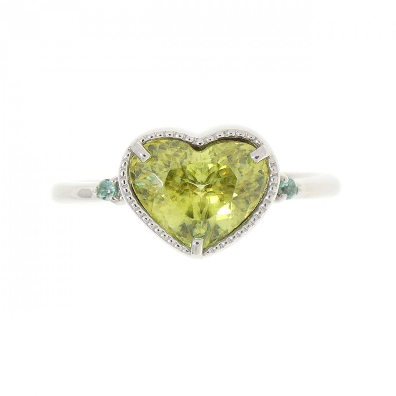 PT900 ハート スフェーン リング 1.558CT