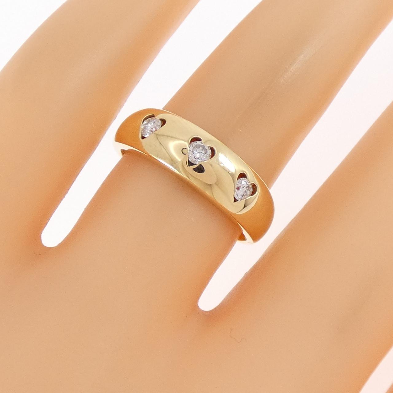 K18YG ハート ダイヤモンド リング 0.15CT