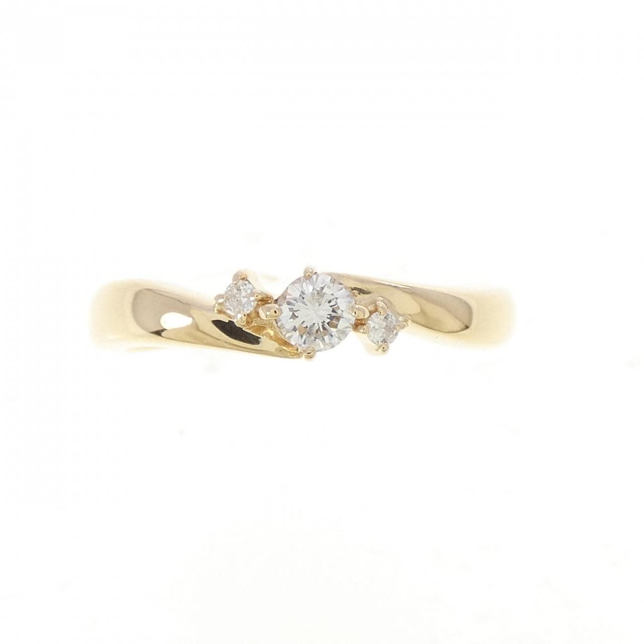 K18YG ダイヤモンド リング 0.12CT