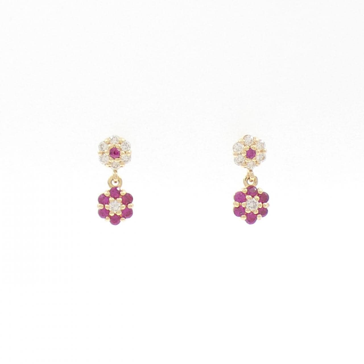 ポンテヴェキオ ルビー ピアス 0.12CT