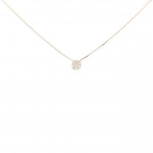K10PG フラワー ダイヤモンド ネックレス 0.10CT