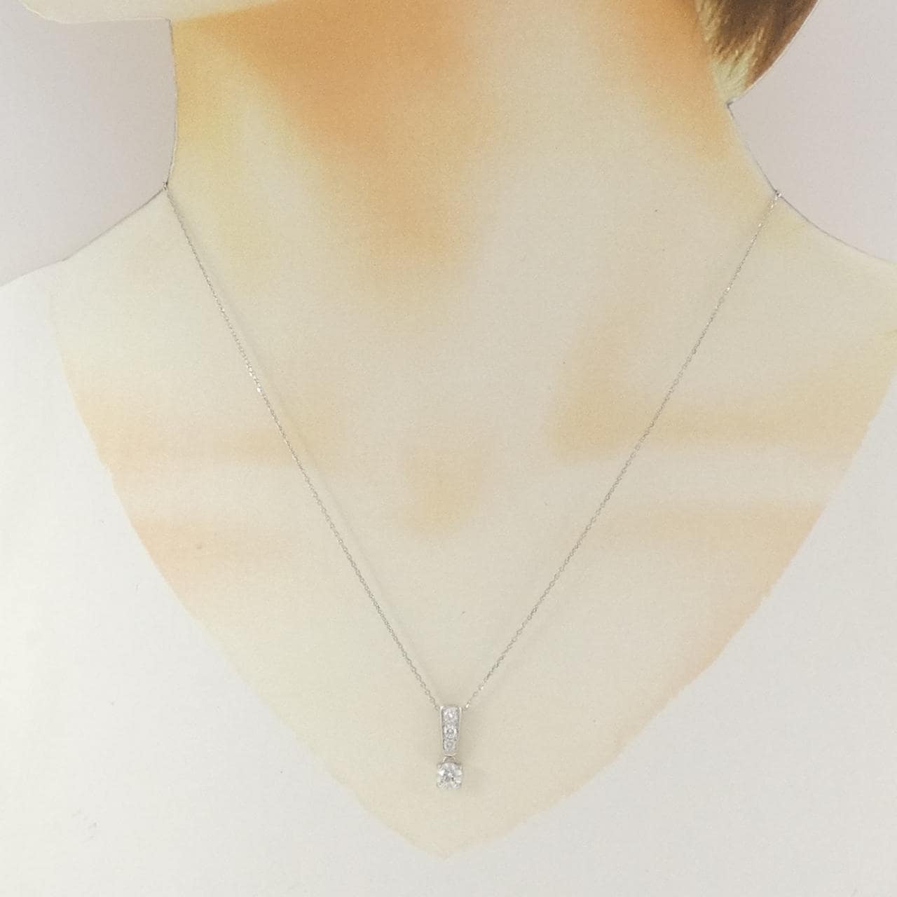 PT900/PT850 ダイヤモンド ネックレス 0.38CT