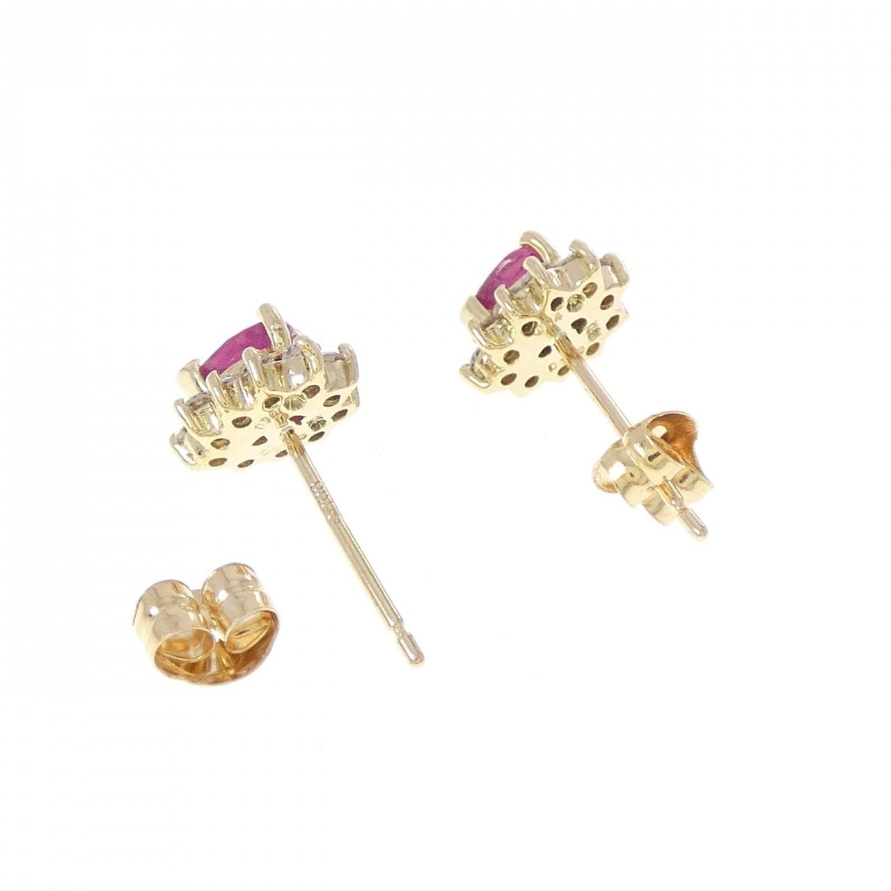 K18YG ルビー ピアス 0.28CT