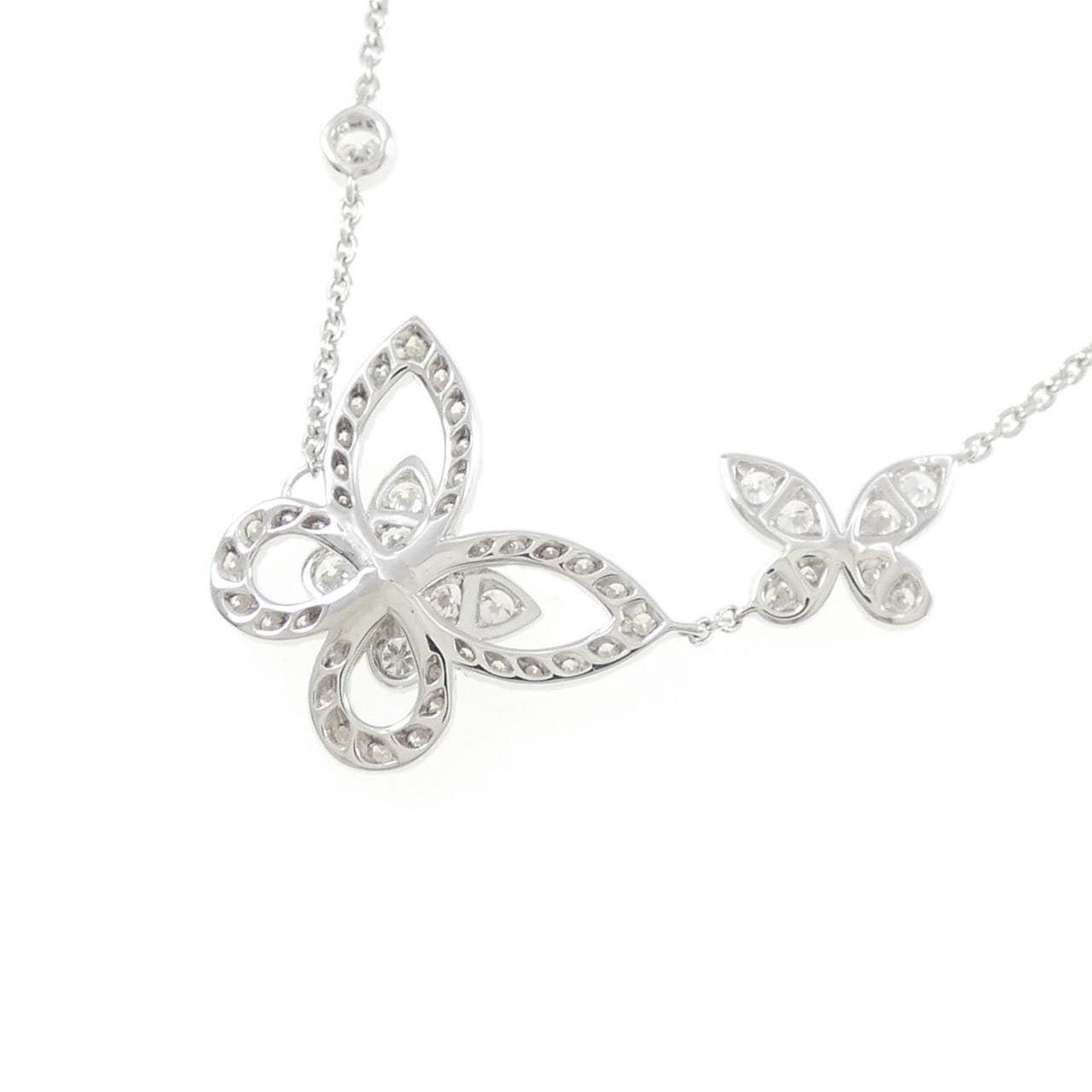 グラフ ダブル バタフライ シルエット ネックレス