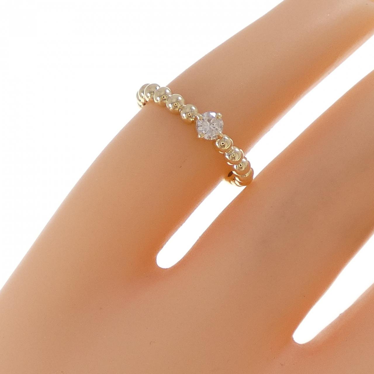 K14YG ダイヤモンド ピンキーリング 0.09CT