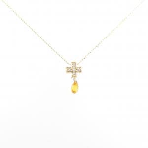 K18YG クロス サファイヤ ネックレス 0.50CT
