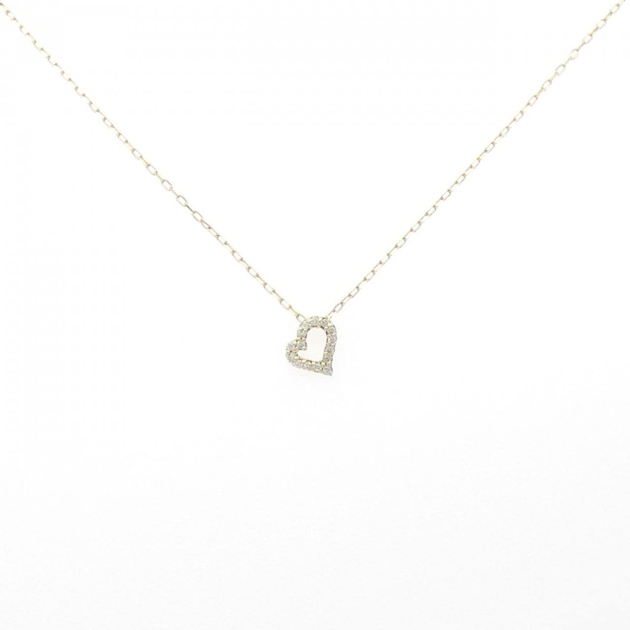 K10YG ハート ダイヤモンド ネックレス 0.05CT