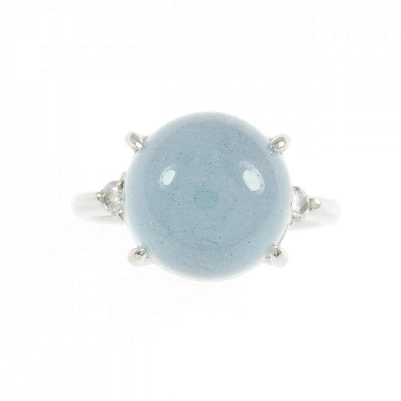 K18WG アクアマリン リング 3.965CT