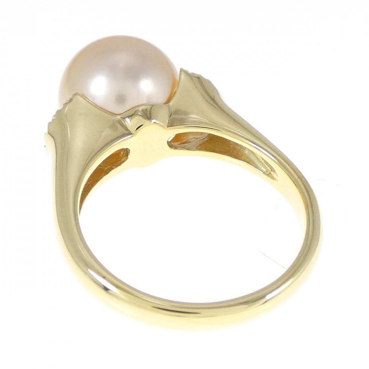 K18YG White Butterfly Pearl ring 10.5mm