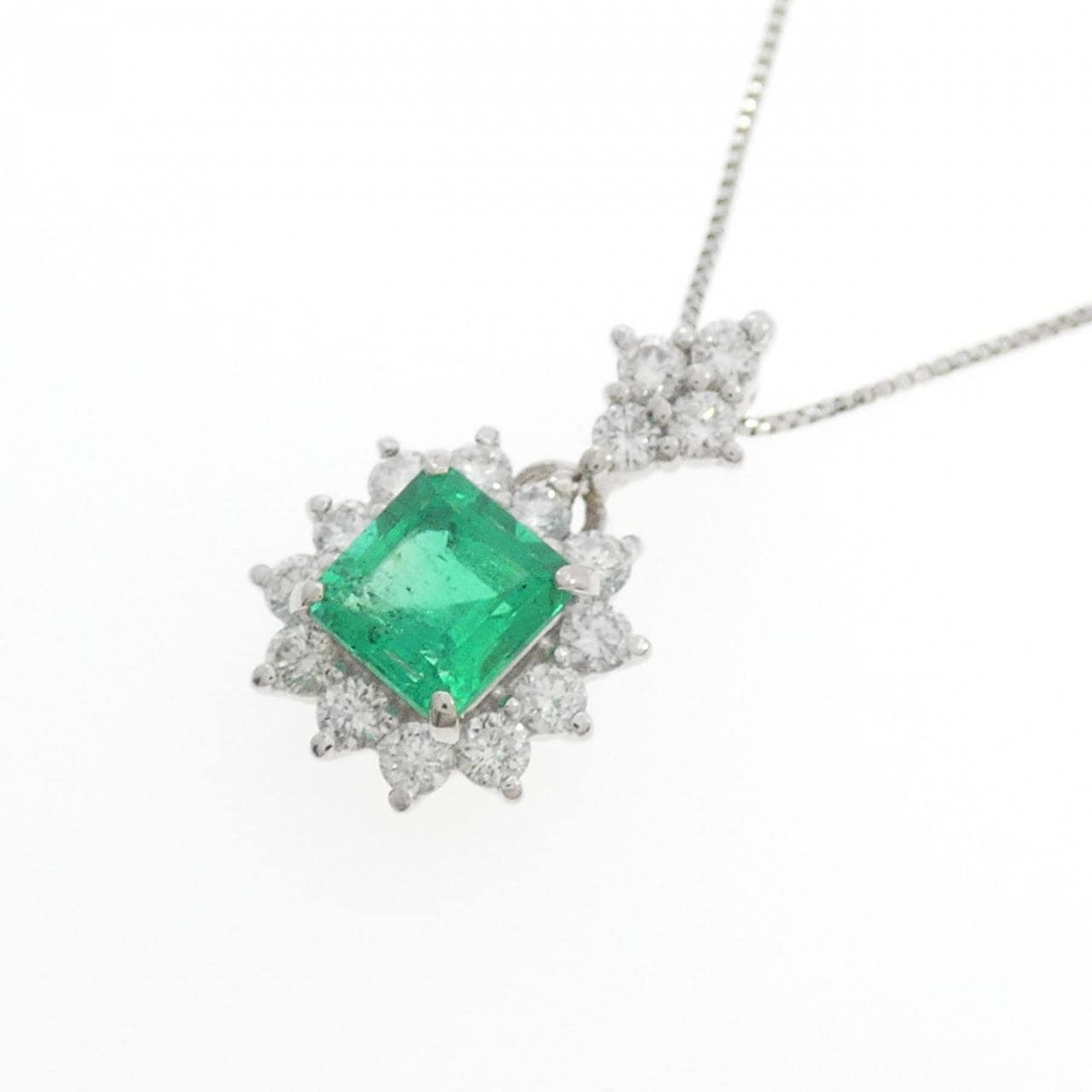 PT900/PT850 Emerald Necklace 0.88CT