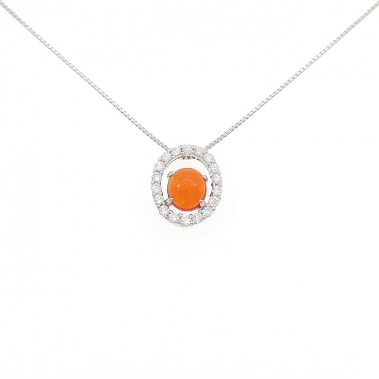 PT900/PT850 オパール ネックレス 1.02CT