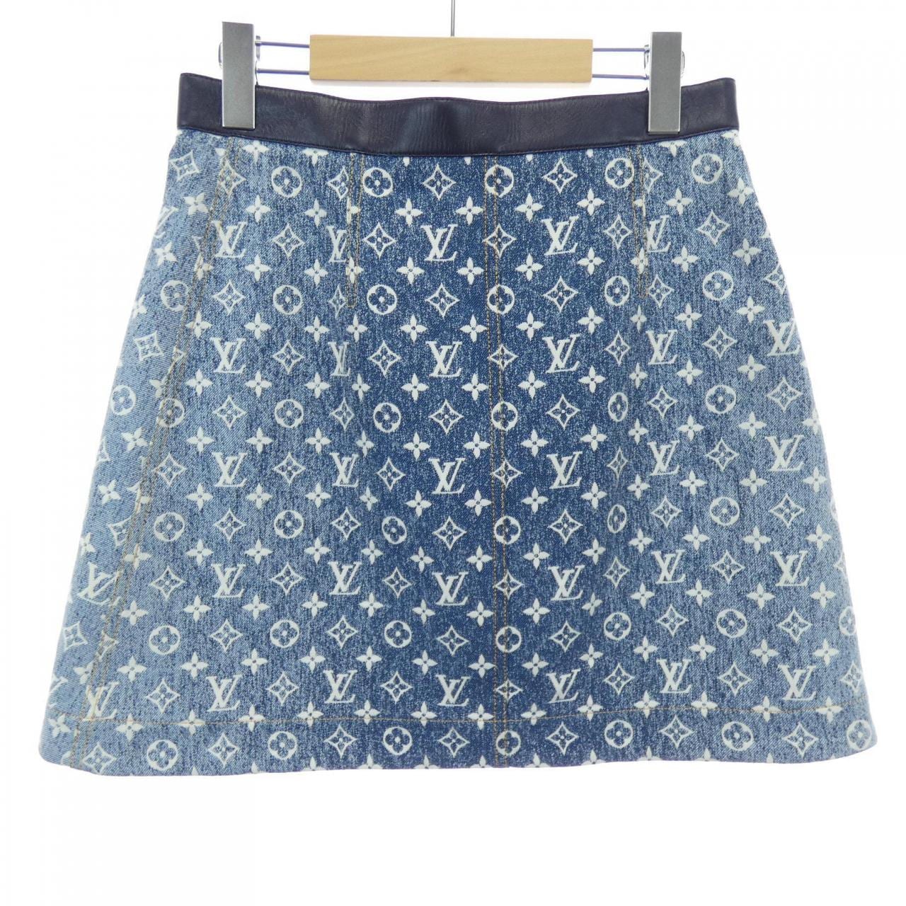LOUIS VUITTON Monogram提花牛仔半身裙 FMSK27KJ2