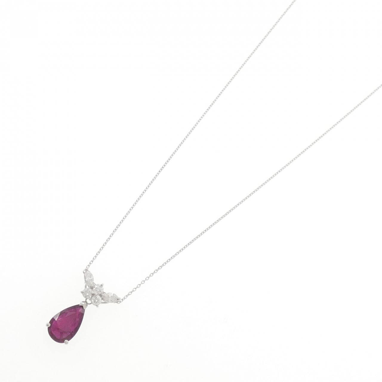 PT900/PT850 ルビー ネックレス 2.53CT
