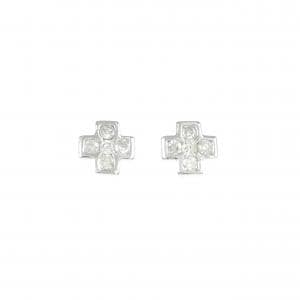 K14WG ダイヤモンド ピアス 0.16CT
