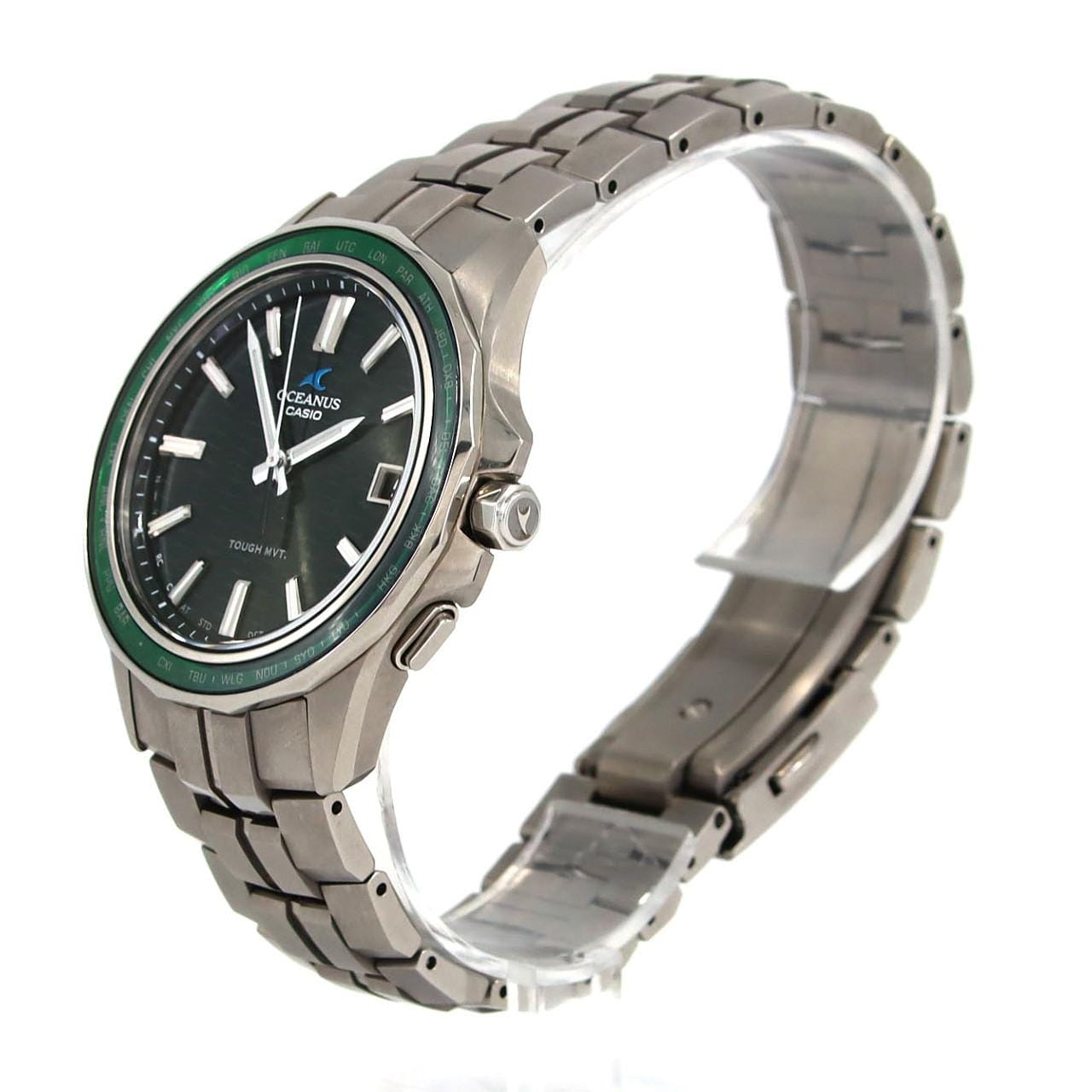 カシオ オシアナスマンタ 電波時計 OCW-S400-3AJF TI ソーラークォーツ