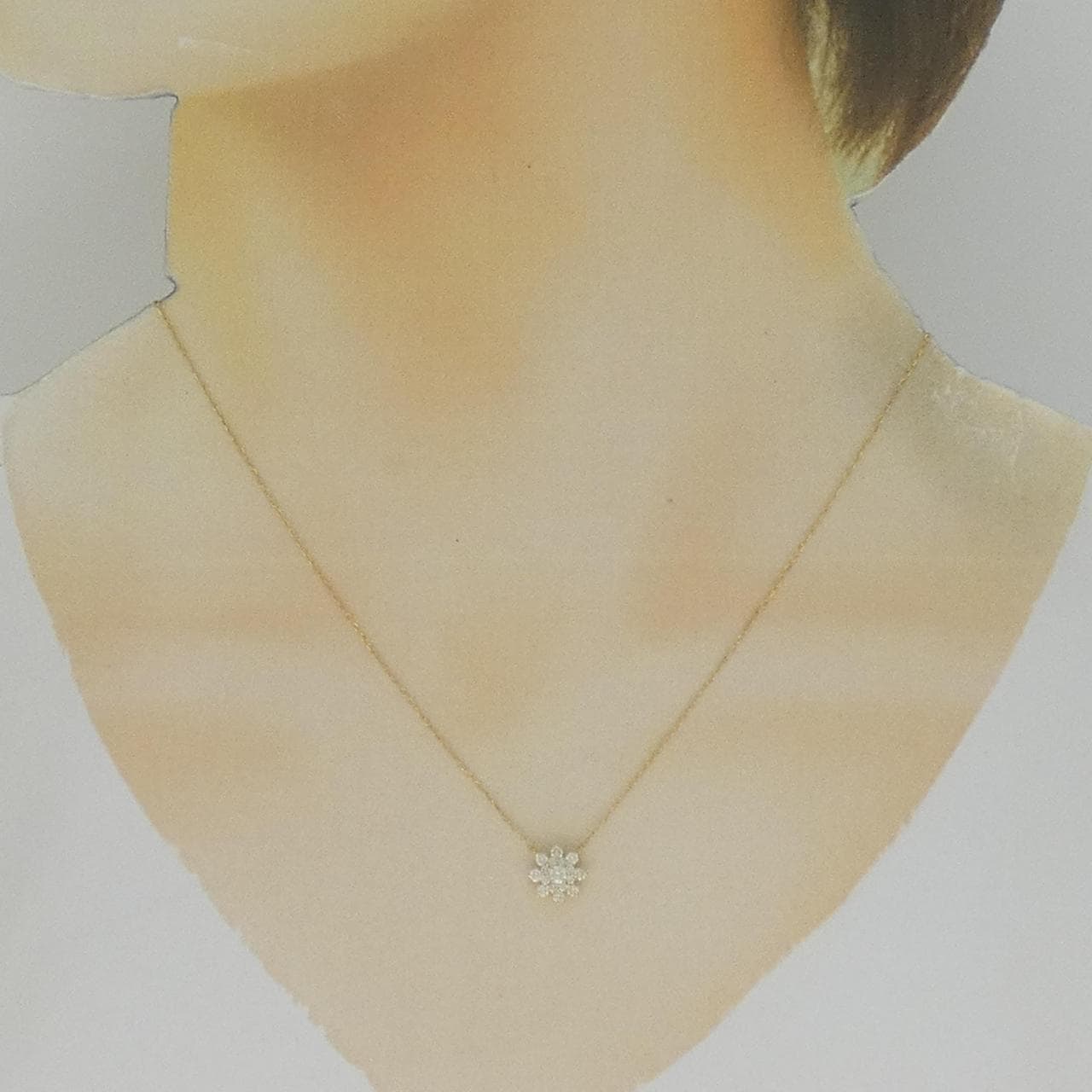 K18YG 花朵钻石项链 0.30CT