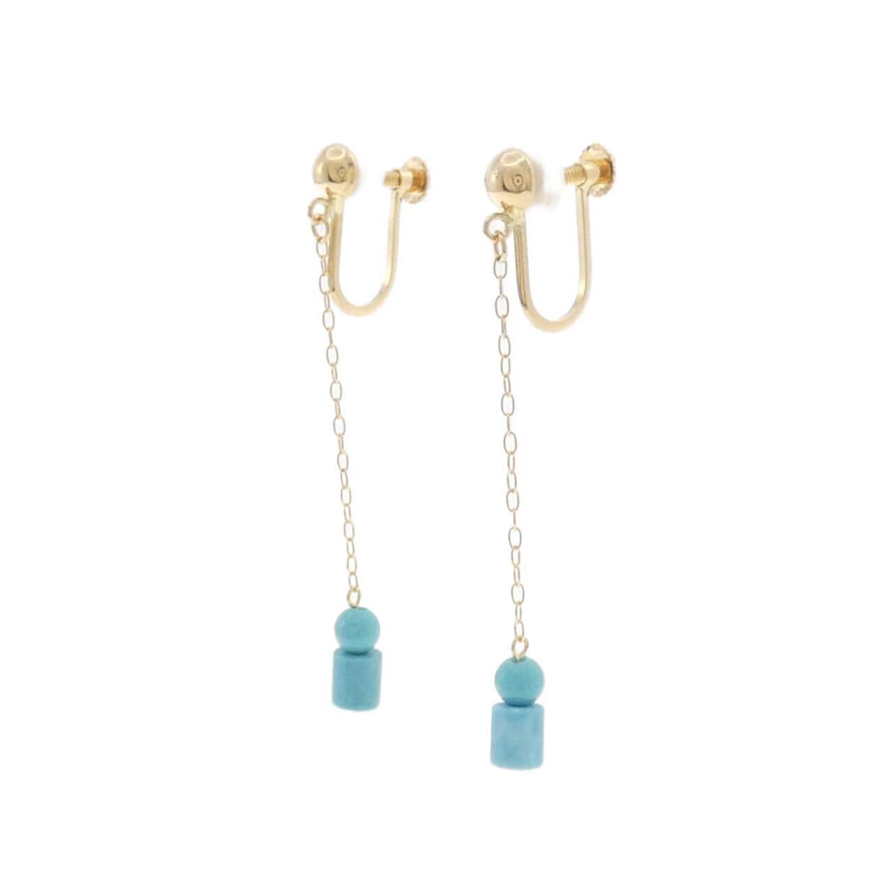 K18YG ターコイズ イヤリング