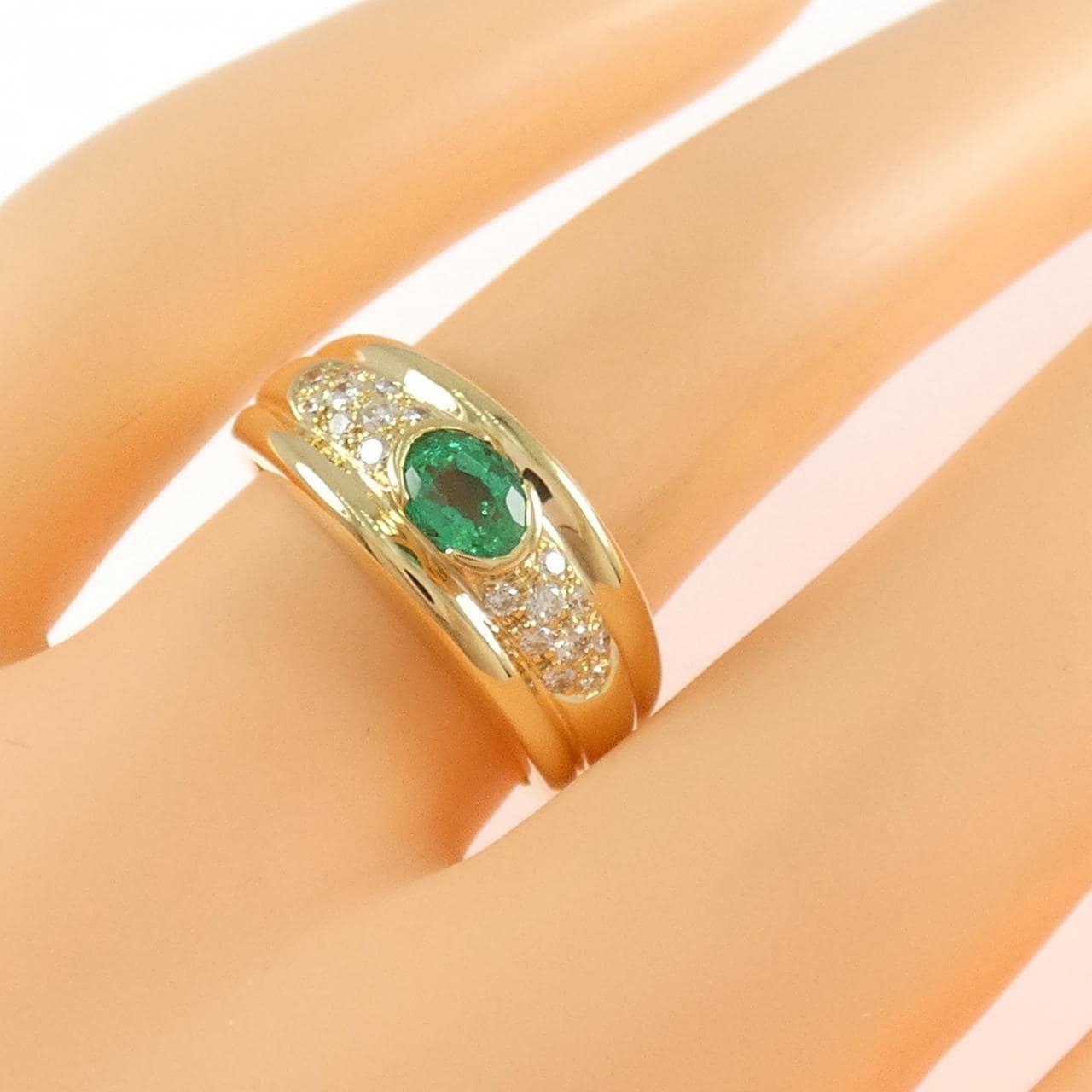 K18YG エメラルド リング 0.40CT