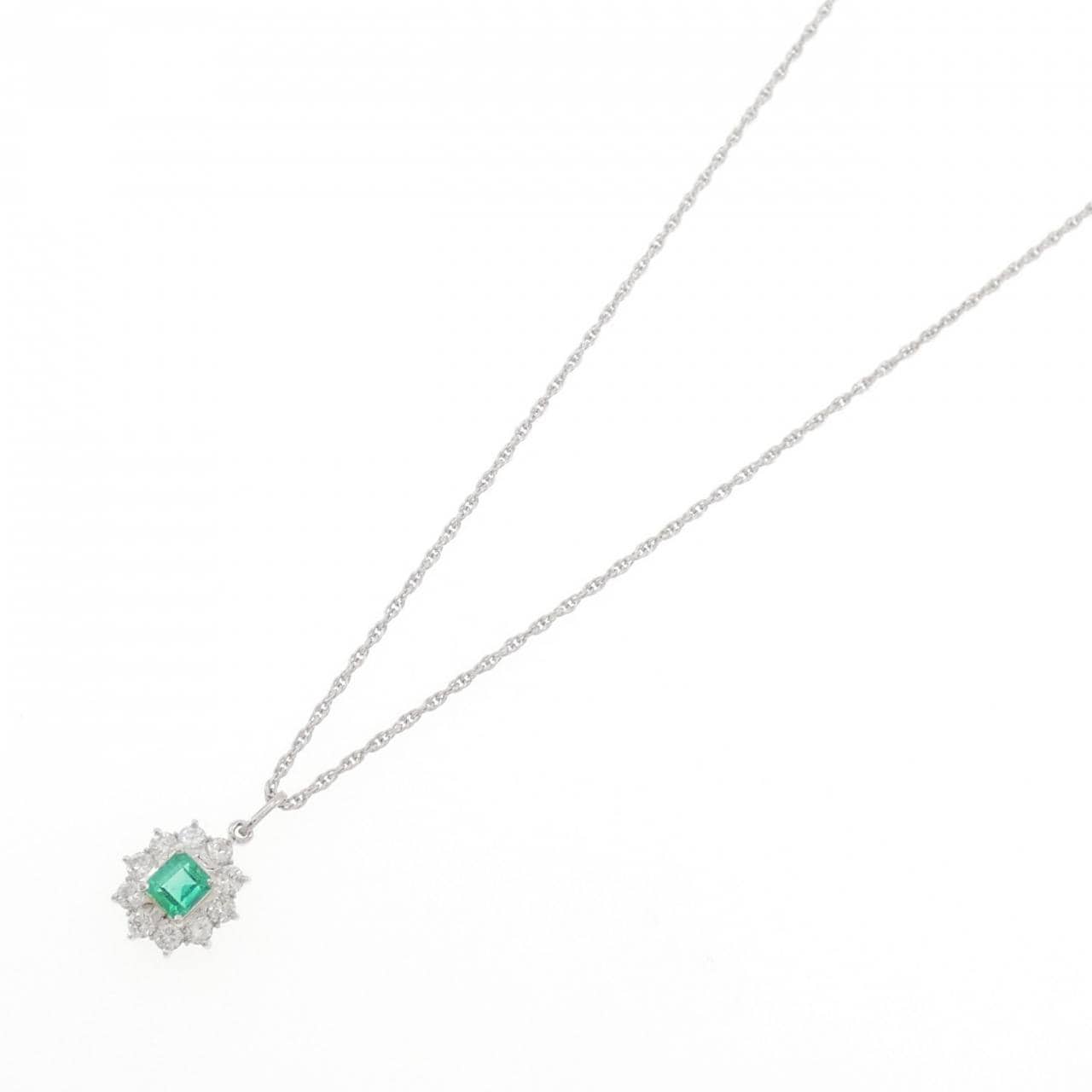 PT900/PT850 エメラルド ネックレス 0.61CT