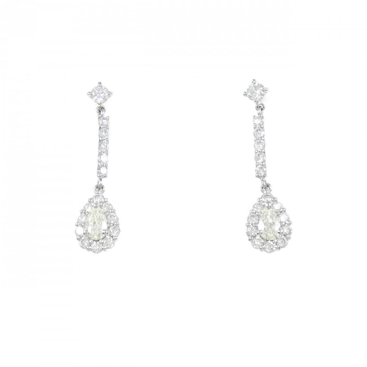 【新品】PT900 ダイヤモンド ピアス 0.80CT