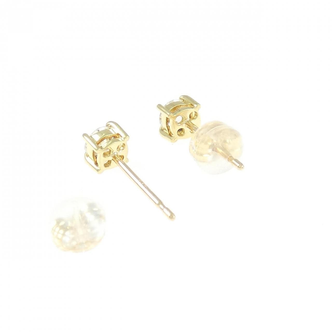 K18YG ソリティア ダイヤモンド ピアス 0.51CT