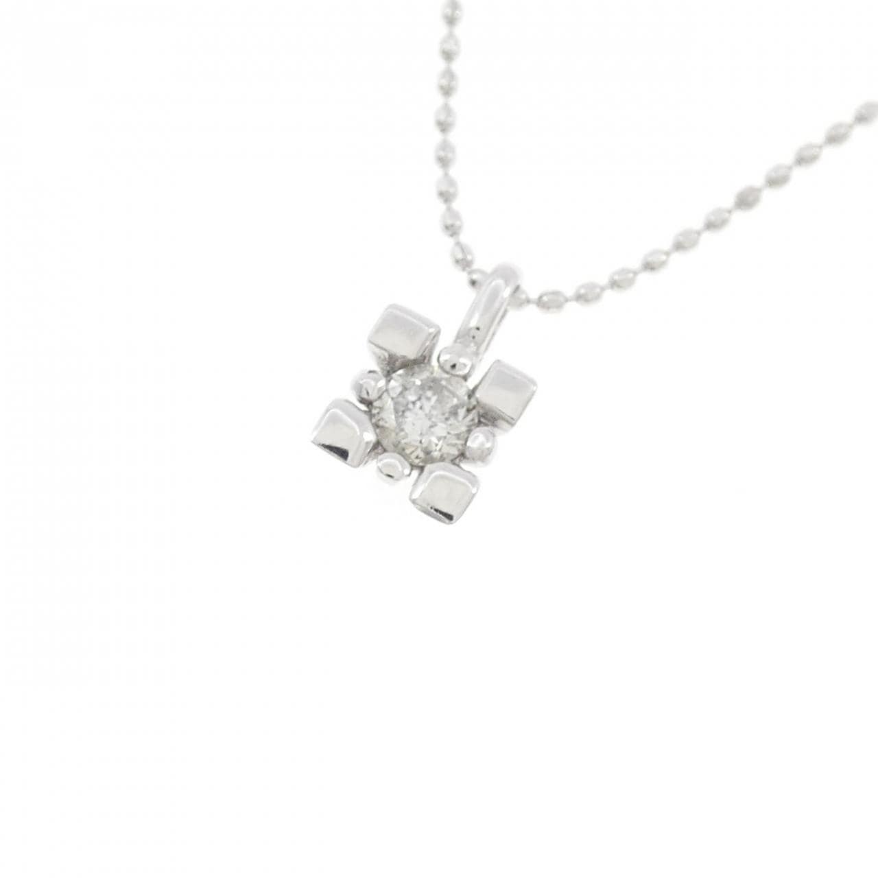 K18WG ダイヤモンド ネックレス 0.15CT