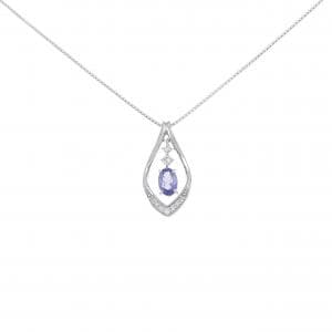 K18WG タンザナイト ネックレス 0.44CT