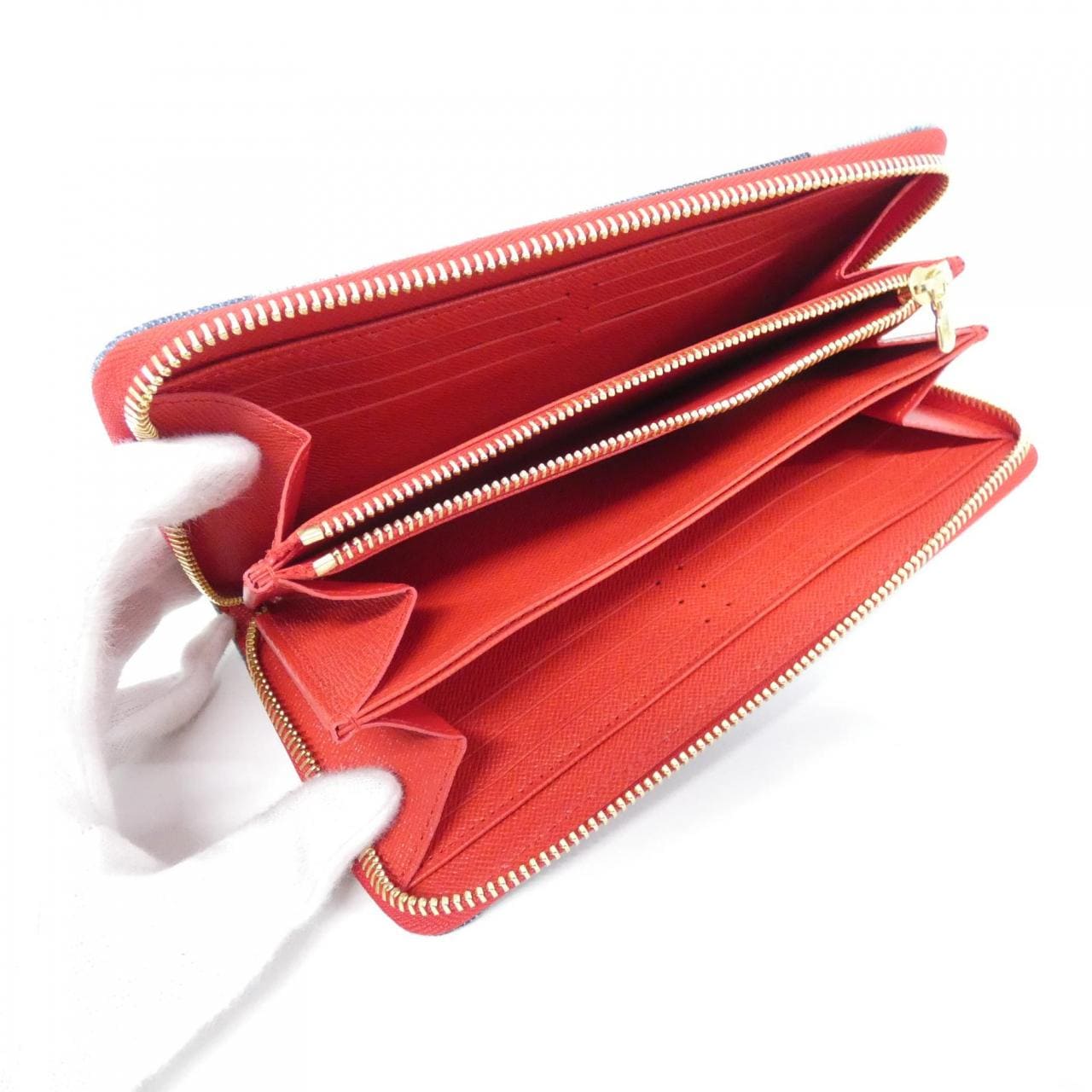 ルイヴィトン デニム モノグラム ジッピー ウォレット M44938 財布