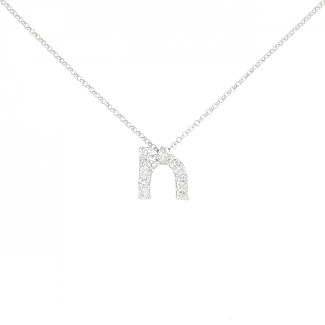 K18WG ダイヤモンド ネックレス 0.19CT