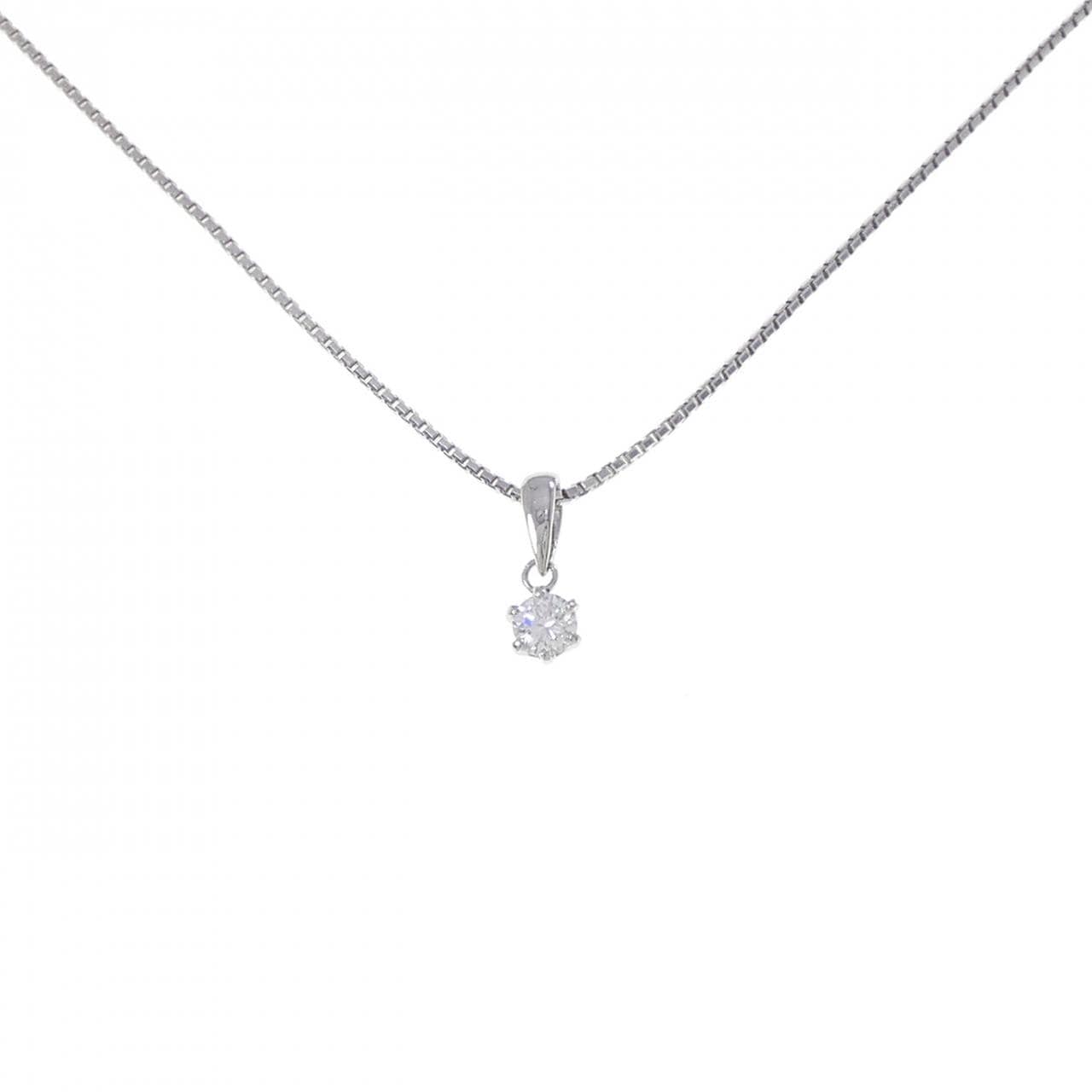 PT900/PT850 Solitaire Diamond Necklace 0.21CT
