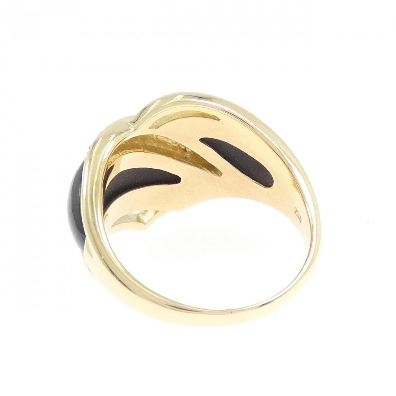 K18YG オニキス リング