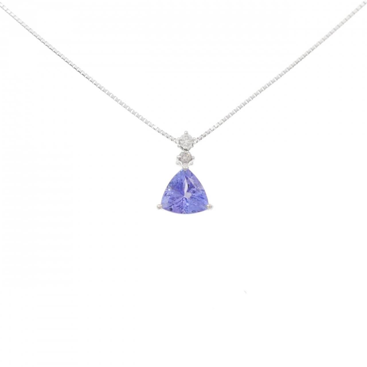 K18WG タンザナイト ネックレス 1.00CT