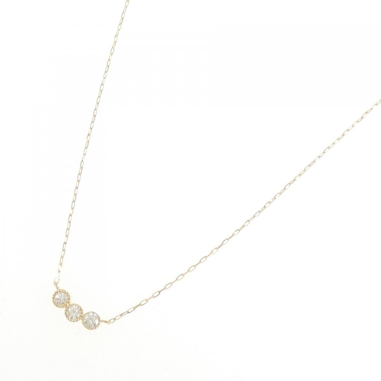 【リメイク】K18YG ダイヤモンド ネックレス 0.20CT