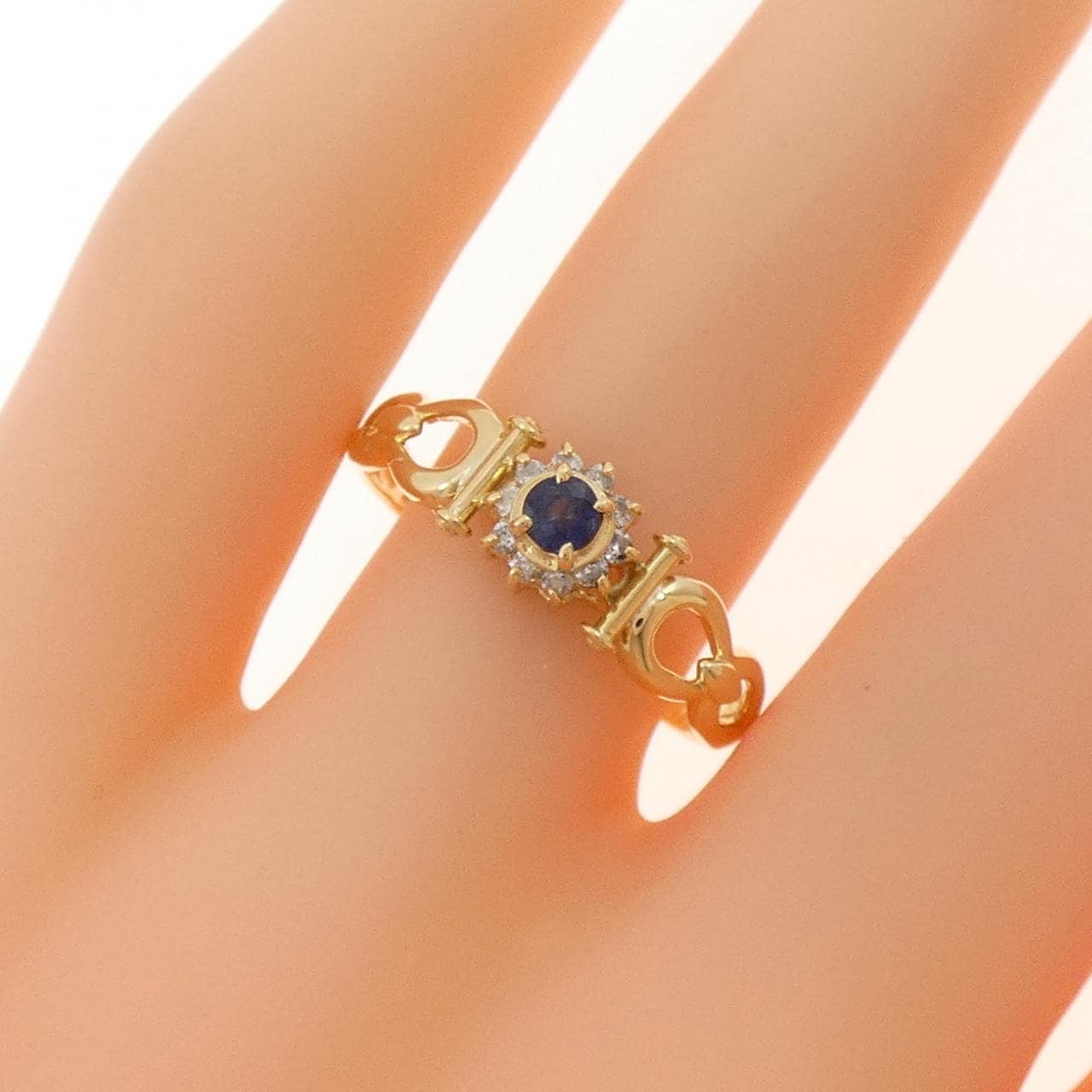 K18YG サファイヤ リング