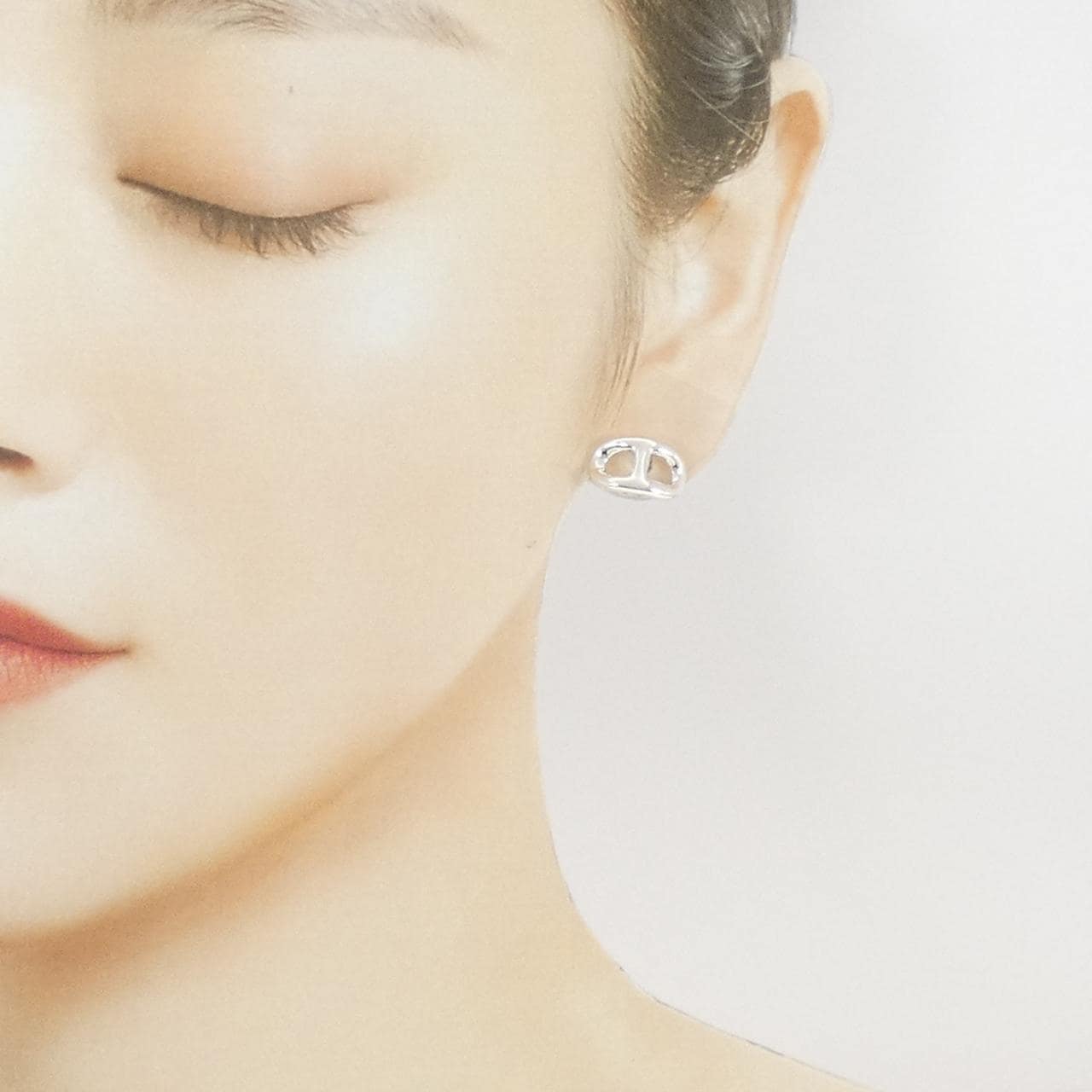 [vintage] HERMES Chaine d'Ancre Earrings