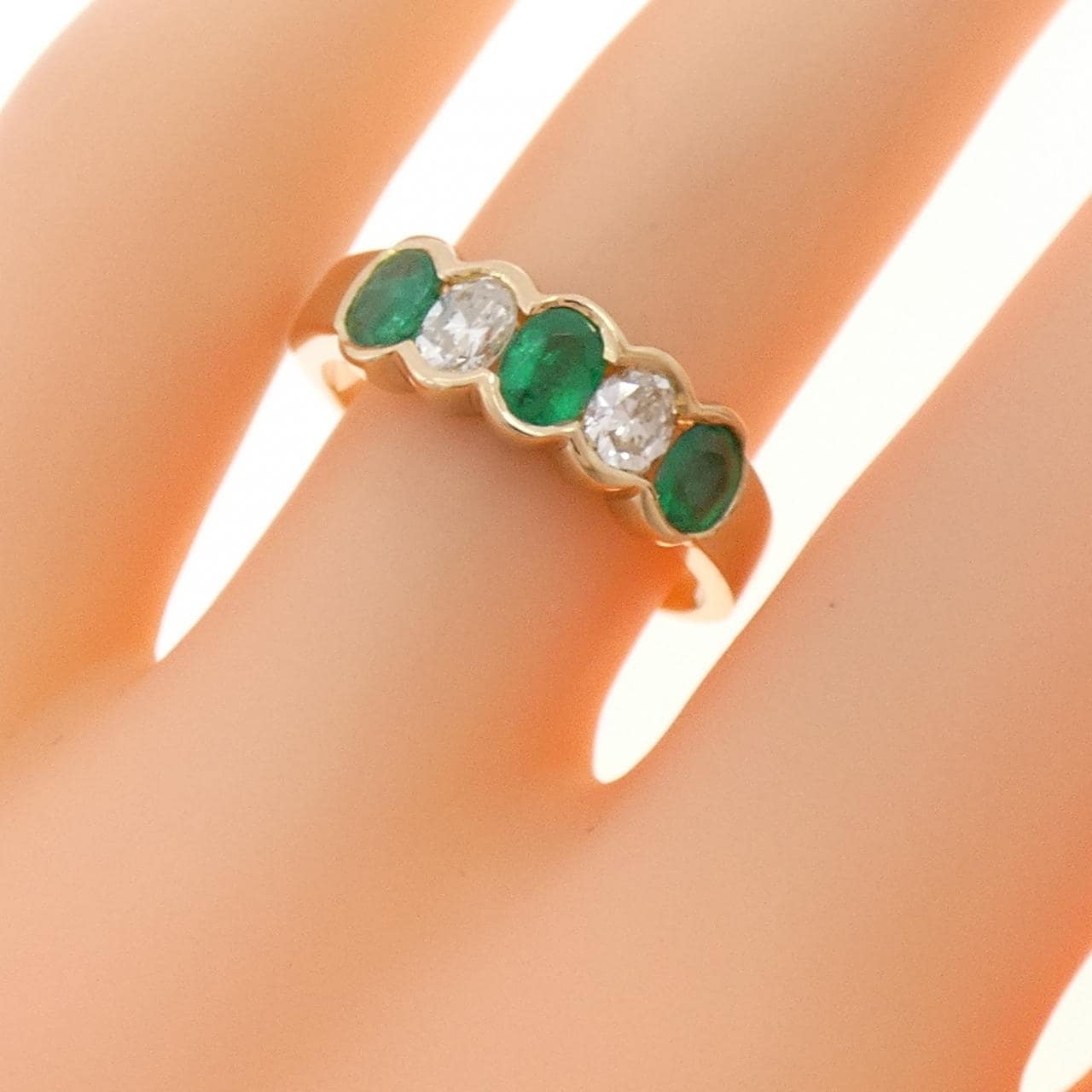 K18YG エメラルド リング